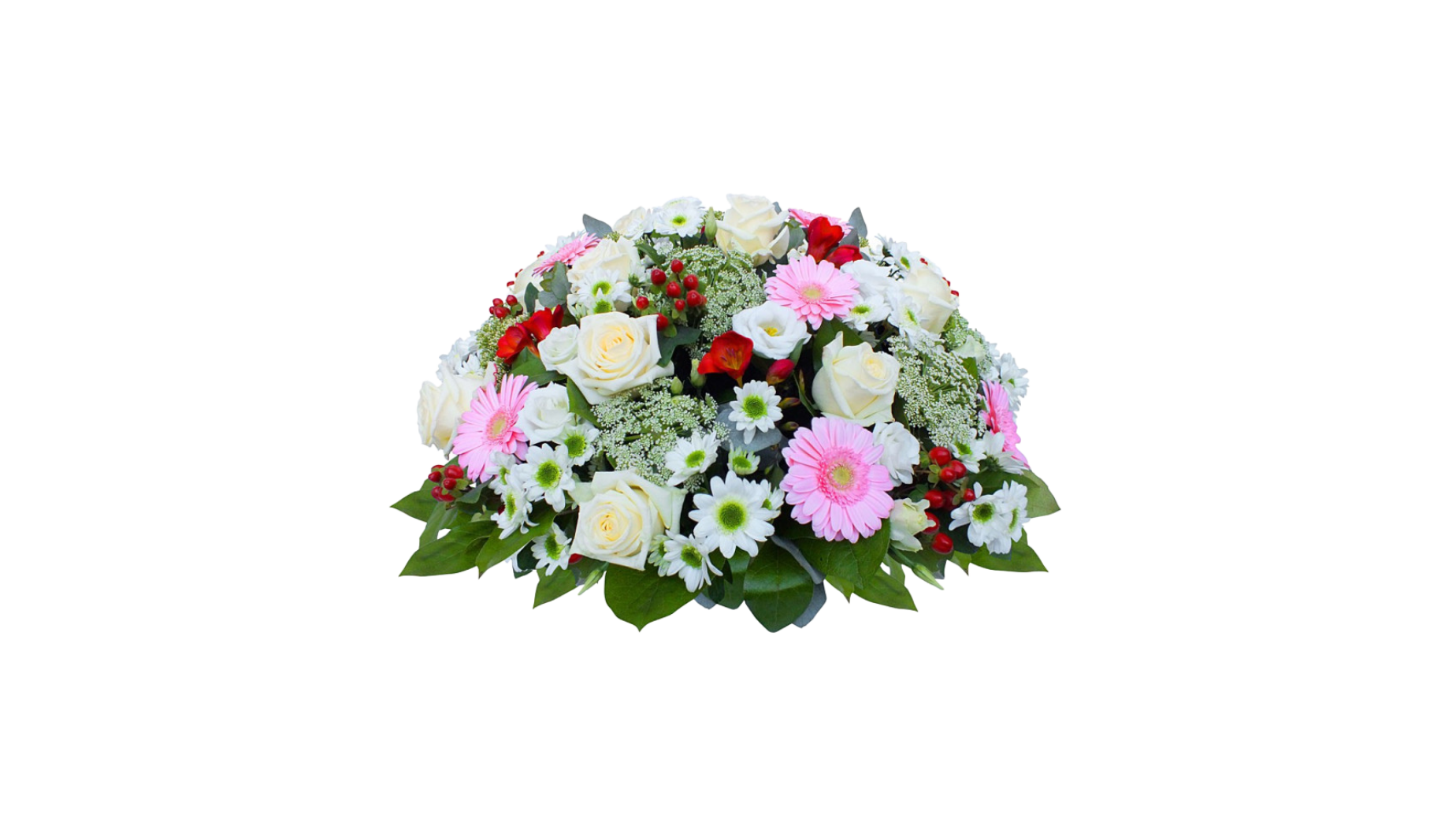 Mon choix de bouquet parmi la selection est :Coussin de fleurs