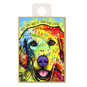 Golden Retriever All You Need Magnet - Weeds