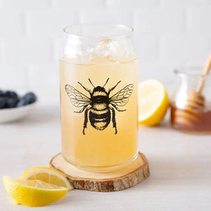 Honey Bee Beer Can Glass - Weeds
