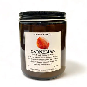 Carnelian Crystal Candle Neroli & White Jasmine - Weeds
