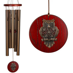 Habitats Chime Bronze Owl - Weeds