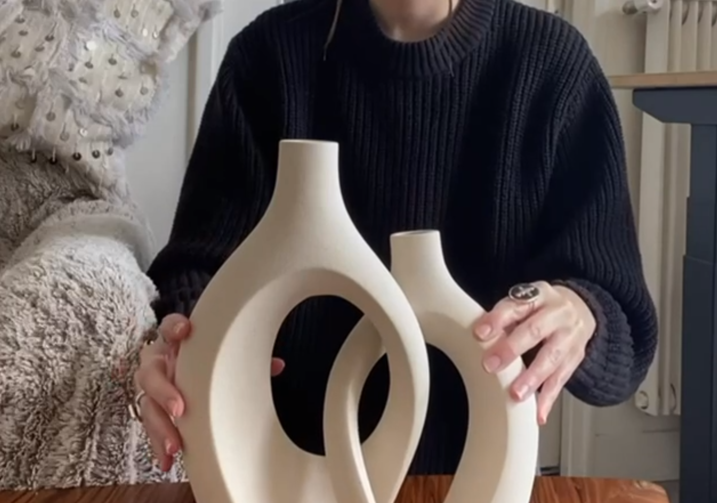 Image du Grand Duo de Vases Enlacés en céramique