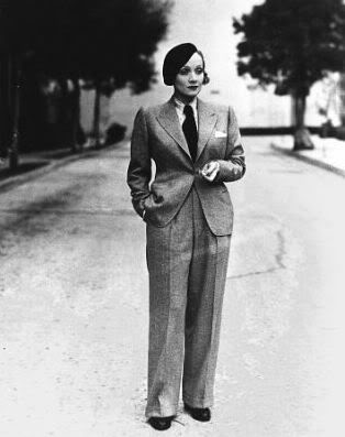 Marlene Dietrich, wide leg pants