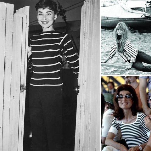 History of Striped Tee - Audrey Hepburn, Brigitte Bardot, Jackie Kennedy Onassis