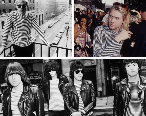 History of Striped Tee - Andy Warhol, Curt Cobain, The Ramones