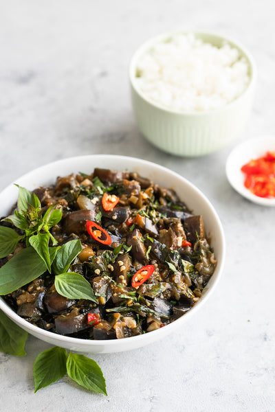 Thai Fried Eggplant with Basil