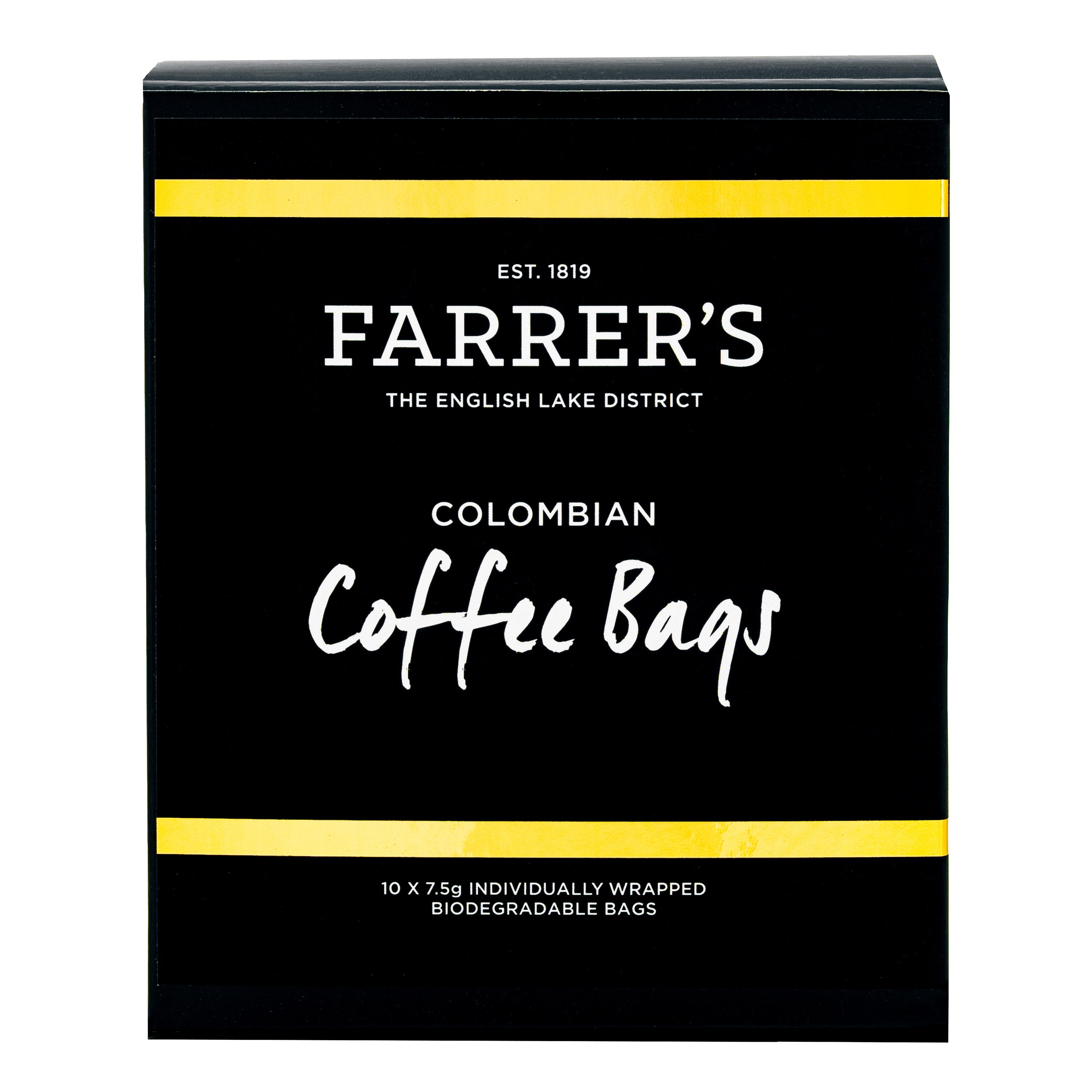 Farrer's Enveloped Colombia Coffee Bags