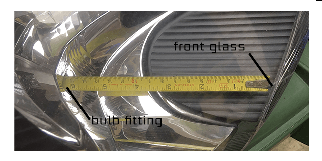 Headlight depth  measurement