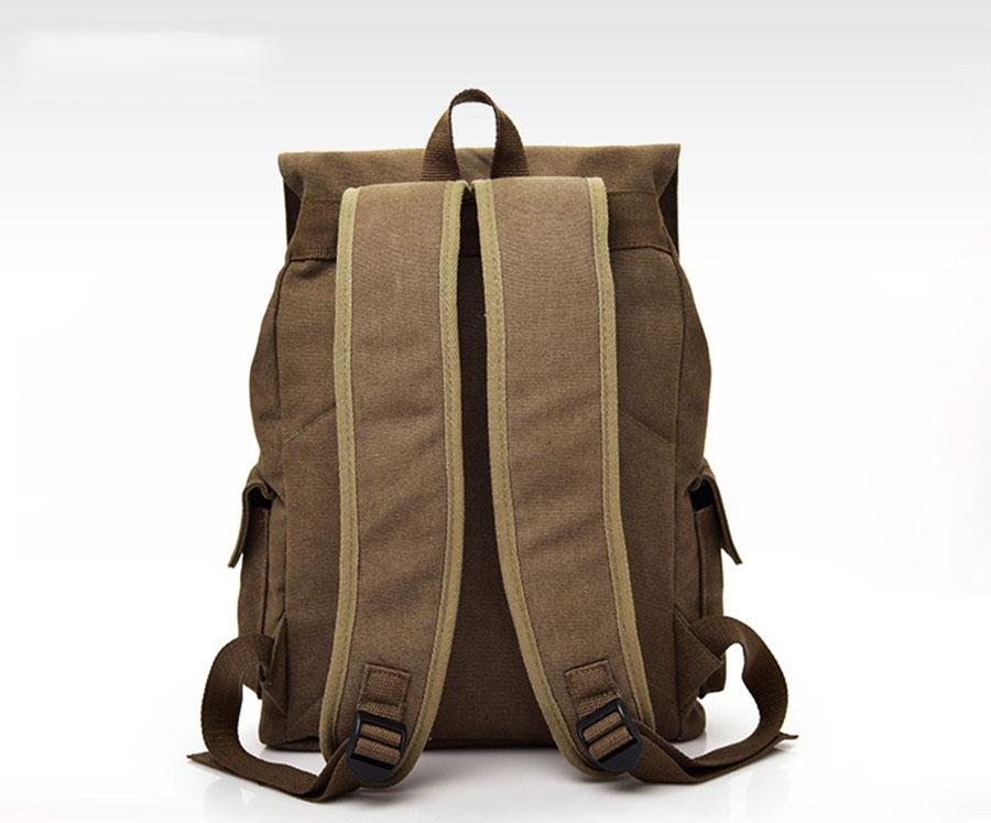 Perfect Backpack Bookbag Army Green Daypack Unisex School Bag Backpacks Casual Rucksack Canvas Satchel Sac à dos Women Men Mochila Daypacks - Travell Well