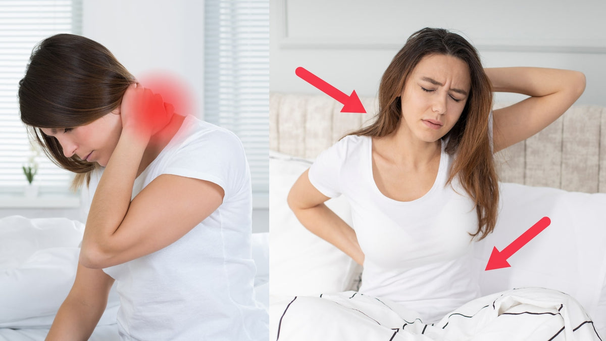 נשים חוות כאבי צוואר וגב תחתון תפוס כאבים בעצם הזנב וצוואר תפוס כאבים בצוואר