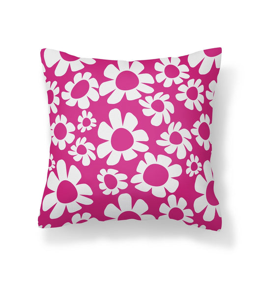 16.5x16.5 Floral Mania 2pc Square Outdoor Throw Pillow Set Pink