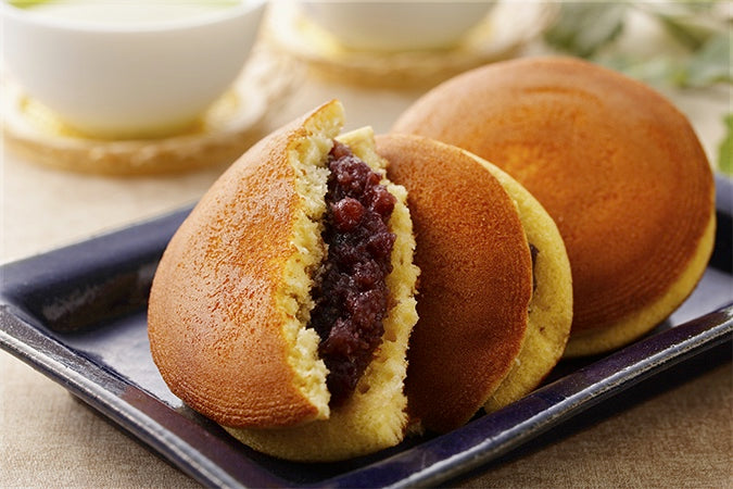 dorayaki wagashi sweets, made of beans and pancakes