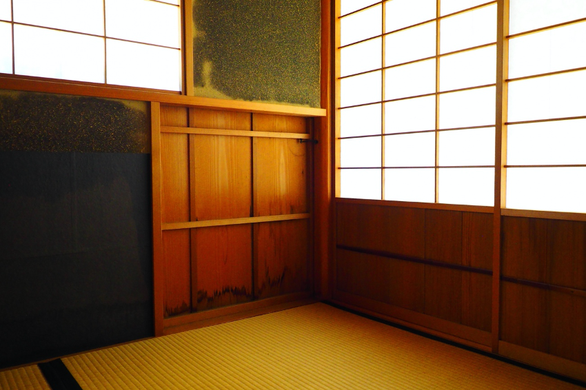 quiet japanese tea room for tea ceremony