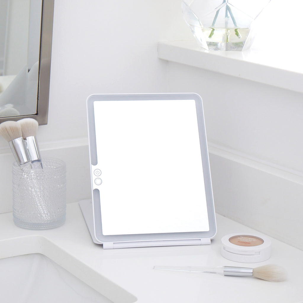 glotech led slim travel makeup mirror