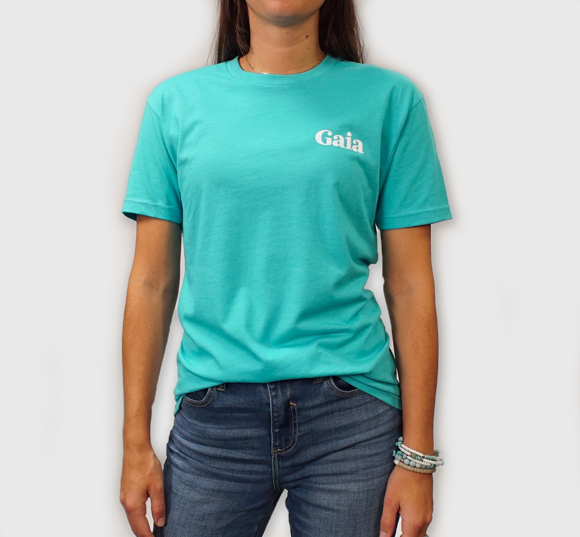 Gaia | Unisex Turquoise Crew Tee - Gaia Marketplace product image