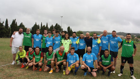 les 2 equipes fc armissan contre selection du narbonnais en présence d'elise bonet