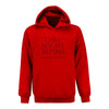 'Twas Youth Marquee Hooded Sweatshirt in Red - Front View