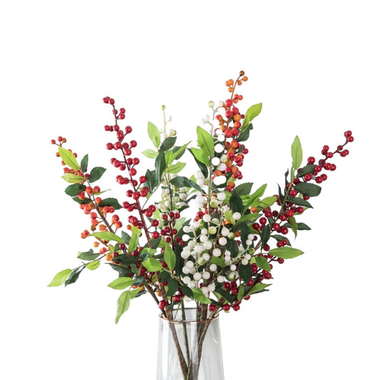 Artificial Flowers  Artificial Tall Red Berries