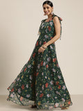 Gorgeous Green Floral Gown for Days - Inddus.in