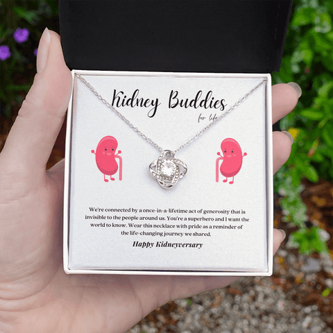 Kidney Buddies Transplant Gift Necklace