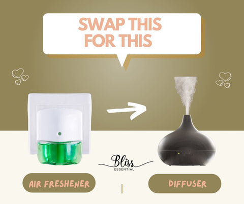 swap toxic air fresheners and plugins for diffusing essential oils