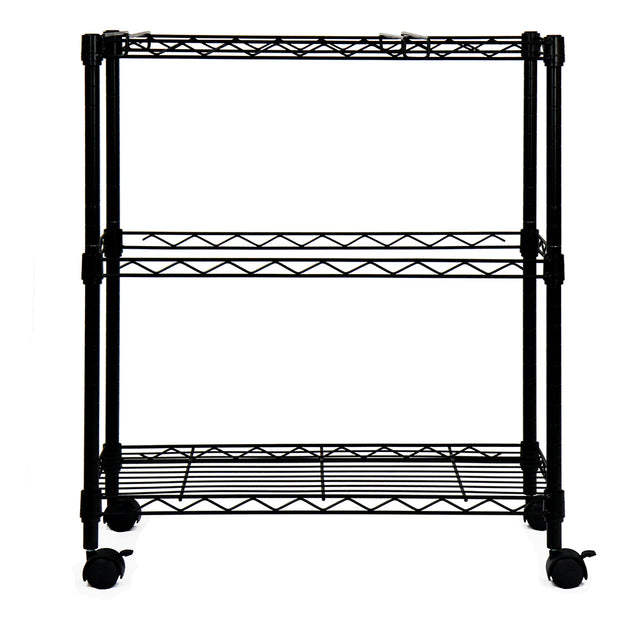 Oceanstar 3-Tier Shelving All-Purpose Utility Cart, Chrome AUS1477