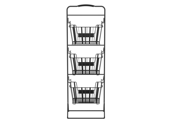 Oceanstar 2-tier Storage Kitchen Wire Basket Stand, Black : Target