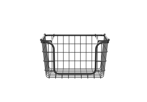 Oceanstar 2-tier Storage Kitchen Wire Basket Stand, Black : Target