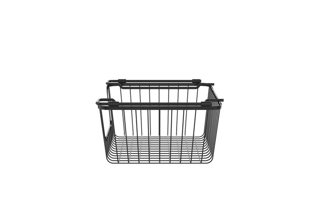 Oceanstar Stackable Metal Wire Storage Basket Set for Pantry