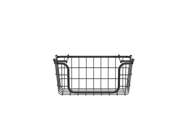 Oceanstar Oceanstar Stackable Metal Wire Storage Basket Set for Pantry,  Countertop, Kitchen or Bathroom – Black, Set of 3 in the Storage Bins &  Baskets department at