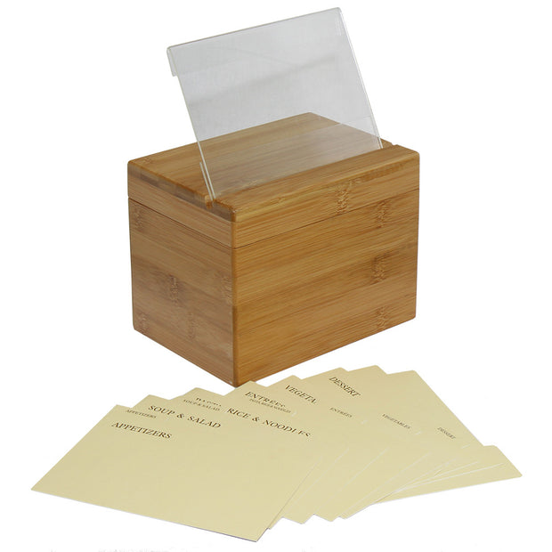 tea box transparent lid bamboo acrylic –