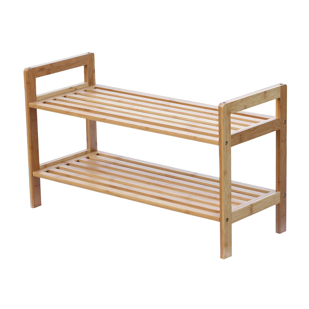 3-Tier Bamboo Shoe Rack for Entryway, Stackable, Heavy Duty