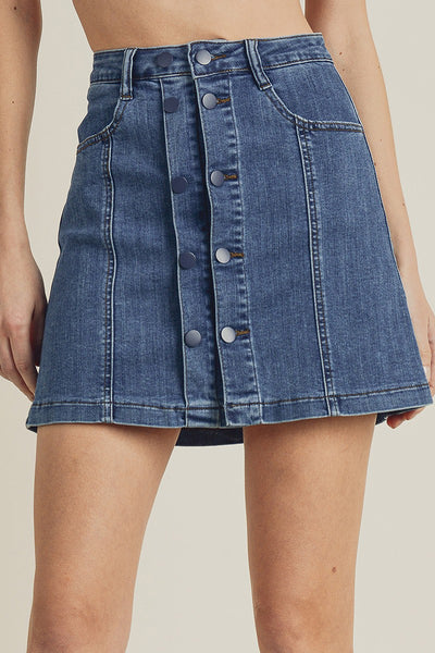 Risen Jeans Button Down Mini Skirt – Apparel212