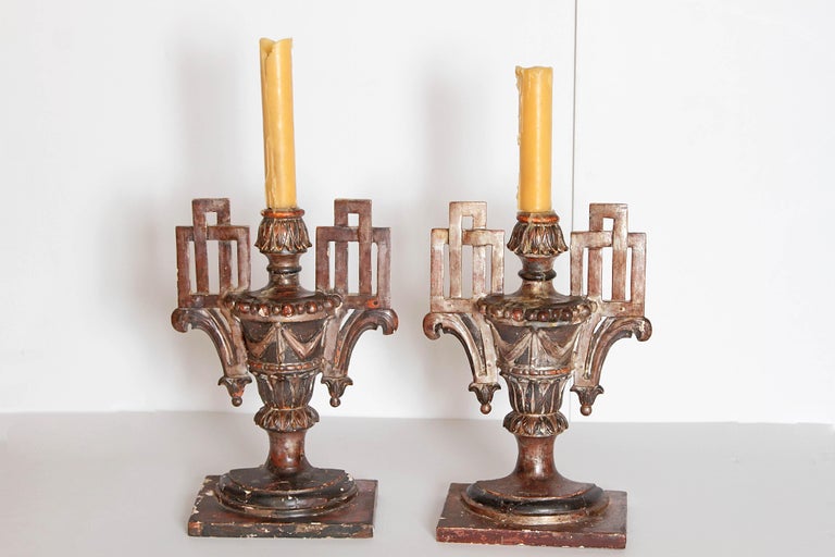 Gilt bronze candle holders, 19th century - Prinsheerlijk Antiek / Antiques