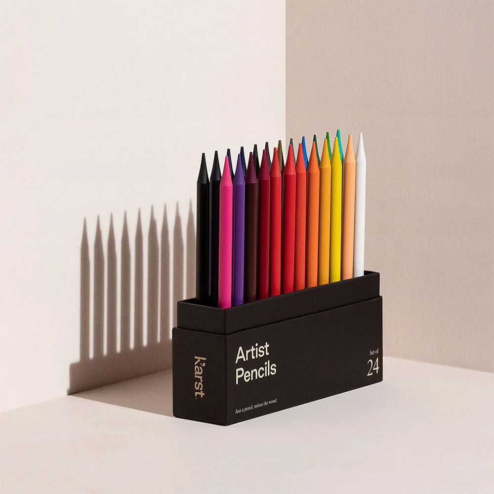 Karst Multicolor Woodless Artist Pencils Set of 24