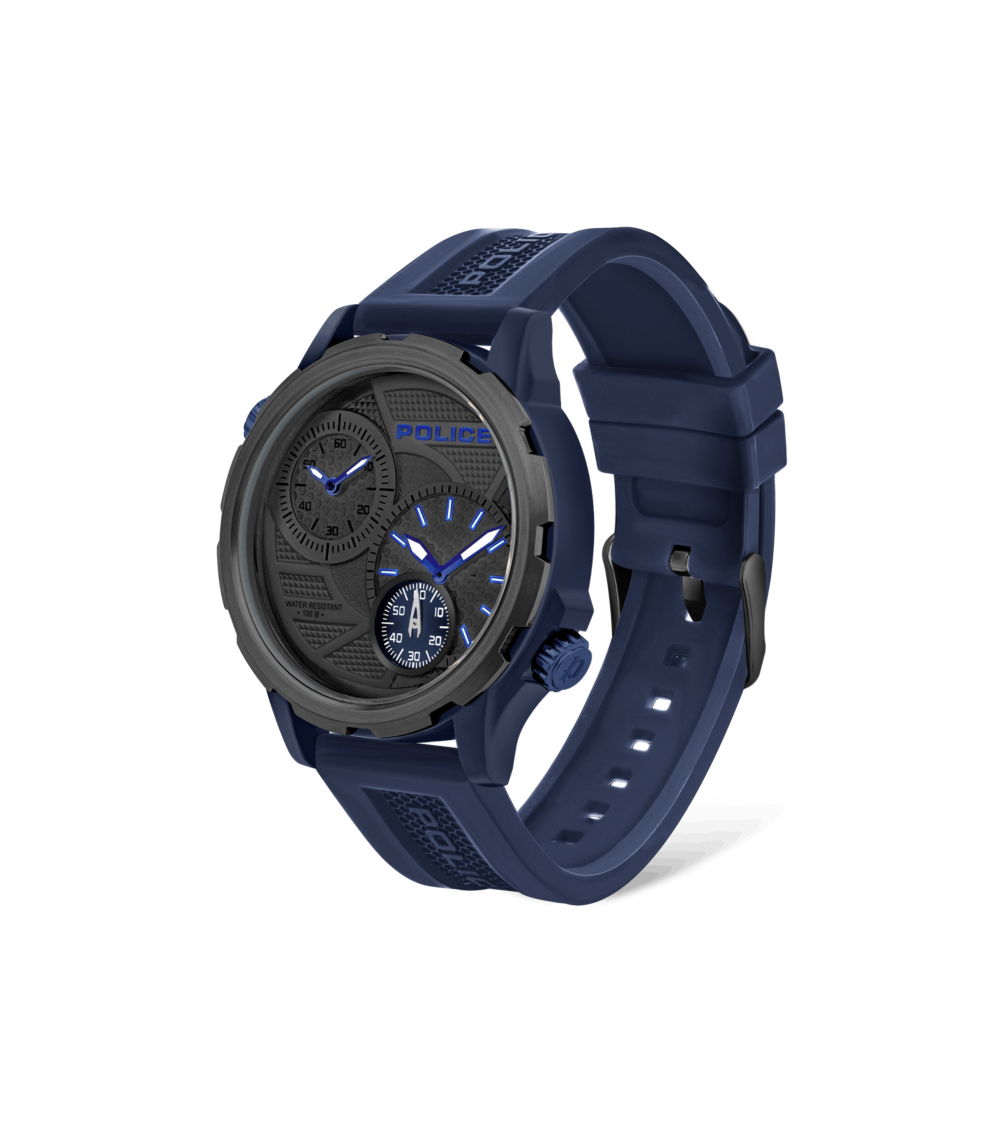 Reloj POLICE Hombre (Piel - Azul)