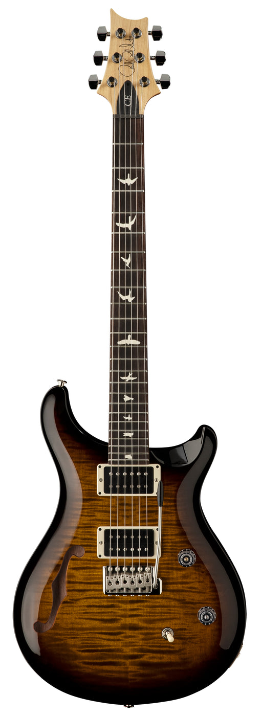 PRS SE Custom 22 Semi-Hollow - Black Gold Burst — Zedem