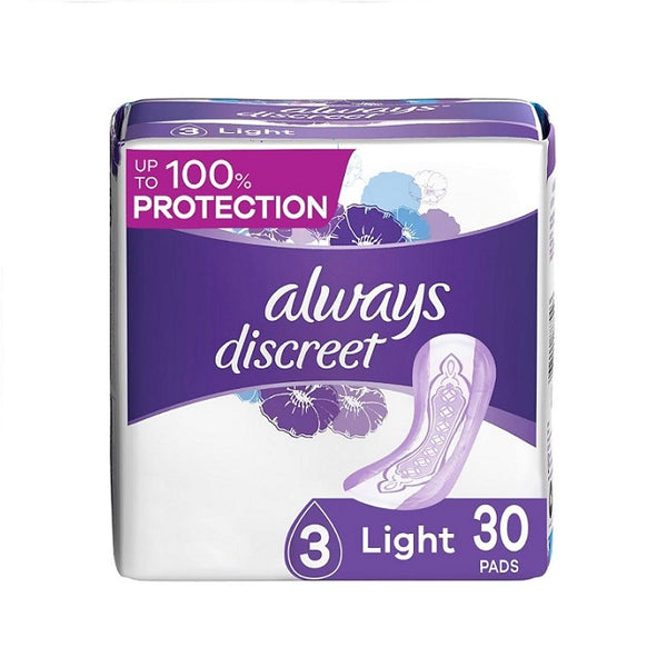 Always Discreet Incontinence Pads Moderate Long 54 Count