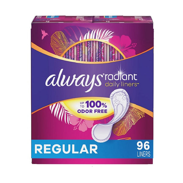 Always Anti-Bunch Xtra Protection Daily Liners Regular Unscented 100 Liners