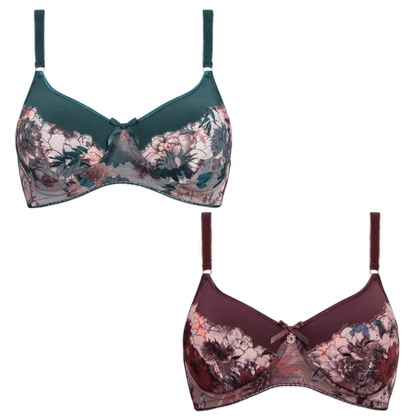 Amoena Ivy Wire Free Padded Bra Sparkly Rouge