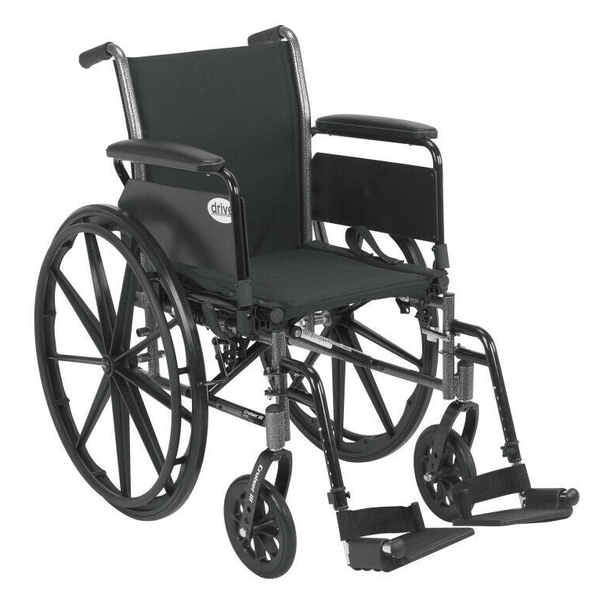 Silver Sport 1 Folding Wheelchair Full Arms & Removable Footrest Drive  Medical