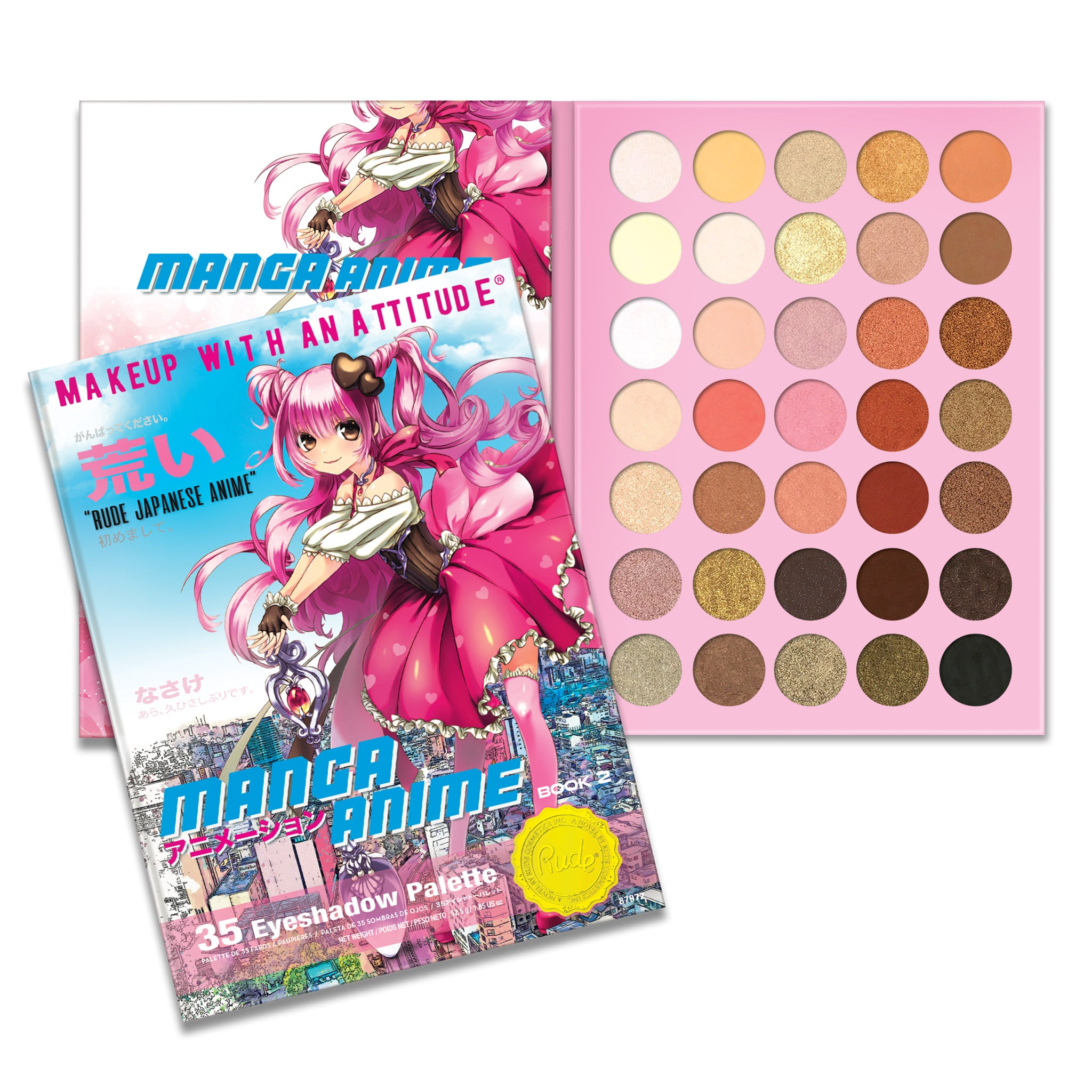 Rude Cosmetics Manga Anime 35 Eyeshadow Palette Buy Rude Cosmetics Manga  Anime 35 Eyeshadow Palette Online at Best Price in India  Nykaa