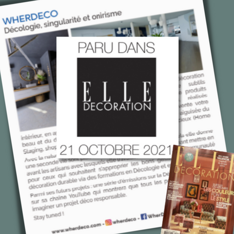 Article sur WherDeco dans le magazine ELLE DECORATION