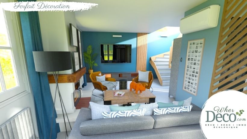 wherdeco-decoration-renovation-home staging-ecologique-duvertdansladeco-realisations-pièce de vie-je suis bleu de toi-après8
