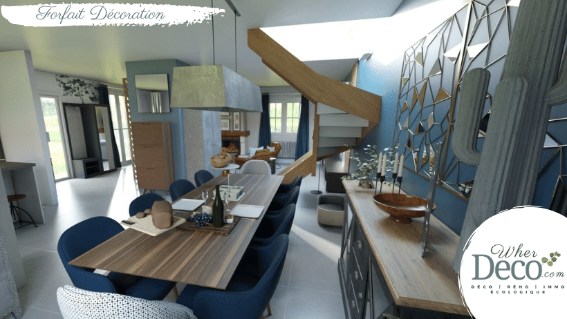 wherdeco-decoration-renovation-home staging-ecologique-duvertdansladeco-realisations-salle à manger-Je suis bleu de toi