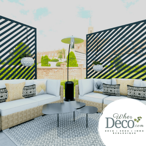 wherdeco-decoration-renovation-home staging-ecologique-duvertdansladeco-realisations-terrasse-en noir et blanc