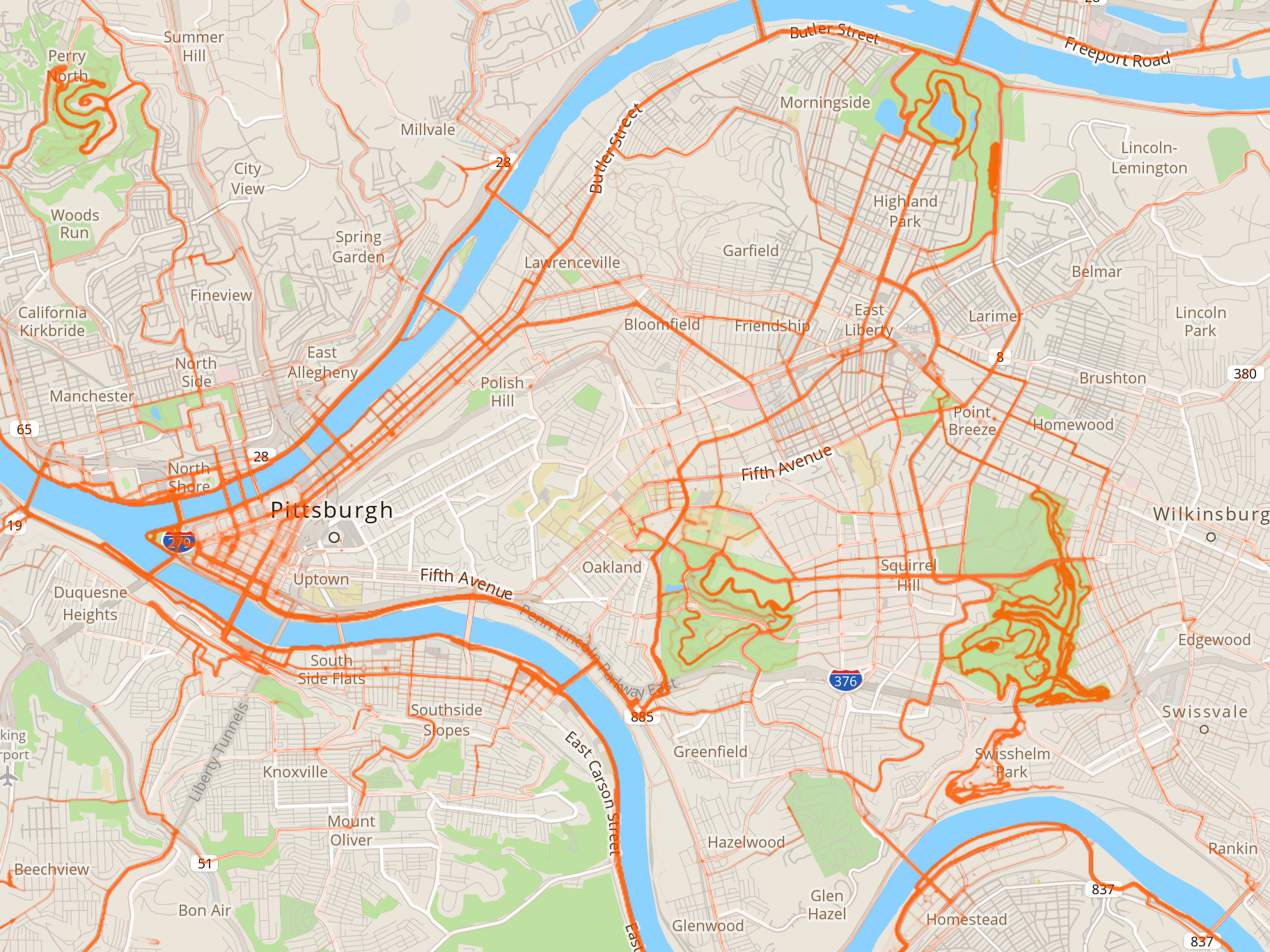 Map & Routes - BikePGH : BikePGH