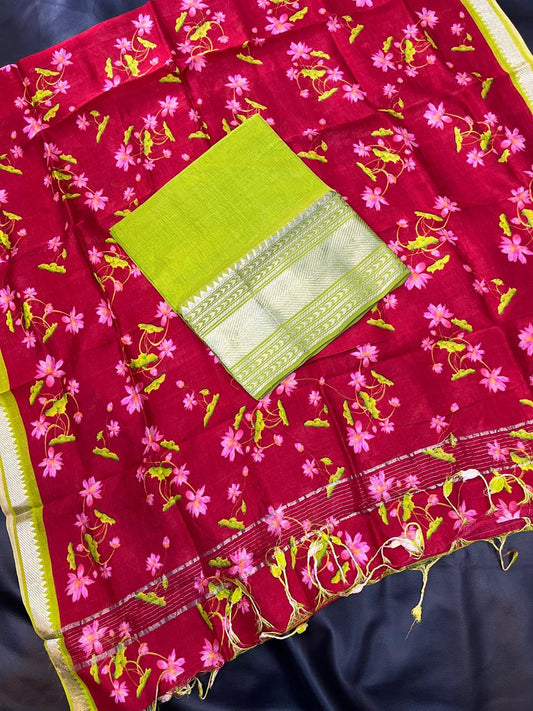 Mangalagiri pattu by cotton dress material – www.