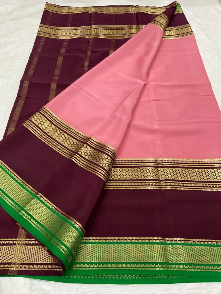 Double border mysore silk saree – www.vannamayil.com