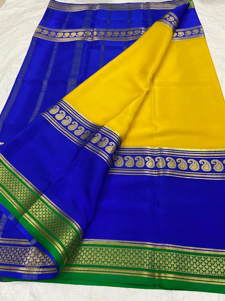 Double border mysore silk saree – www.vannamayil.com